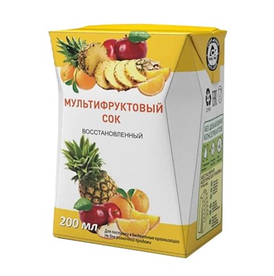 Сок Широкий Карамыш Мультифрукт 0,2л 1000727