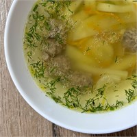 Суп рисовый с фрикадельками 1000294
